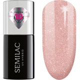 Semilac Extend Care 5in1 Gel-Nagellack mit nahrhaften Effekt Farbton 804 Glitter Soft Beige 7 ml