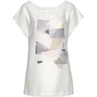 LASCANA Kurzarmshirt Damen weiß-bedruckt Gr.32/34