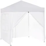 Outsunny Faltpavillon,, Weiß, Metall, Textil, 2x2.4x2 cm, Sonnen- & Sichtschutz, Pavillons & Pergolas