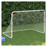 vidaXL Fußballtor Weiß 122x81x81 cm Stahl