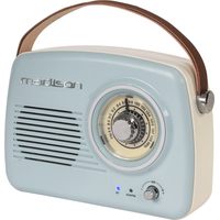 FM-Radio Madison Retro Bluetooth Kofferradio Teleskopantenne Hellblau SEHR GUT