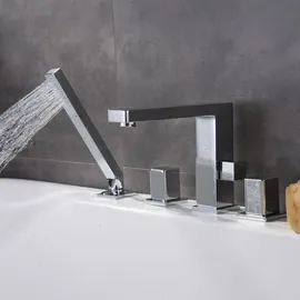 Bernstein Wannenrandarmatur Fliesenrandarmatur 6081C - Design 4-Loch-Badewannenarmatur