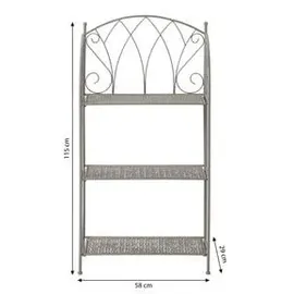 Dehner Regal Luca 115,5 x 29 x 58 cm Grau