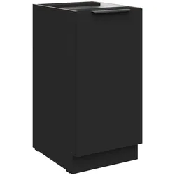 Küchen Unterschrank 40 cm SIENA Schwarz Küche Küchenzeile Küchenblock