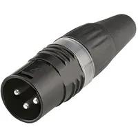 HICON XLR Stecker 3pol HI-X3CM-BLK