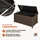 CASARIA Gartenbox Auflagenbox 117 x 53 x 60 cm Braun