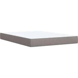 vidaXL Boxspringbett mit Matratze Taupe 140x200 cm Stoff
