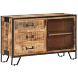 vidaXL Sideboard 100×31×60 cm Raues Mango-Massivholz