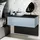 Vladon Nachtschrank Sleep 60 x 46 x 35 cm Blau/Petrol