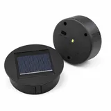 RDTOK 2 Stück Solarleuchten Ersatzteile 8cm, Solar Ersatzdeckel für Außen & Garten, IP65 Wasserdicht Ersatz Solarmodul für Gartenleuchte & Solarlampen, LED Warmweiß Laterne Deckel