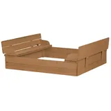 roba Holzsandkasten mit aufklappbarer Sitzbank Teak