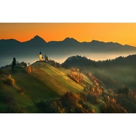 Papermoon Fototapete »Photo-Art KRZYSZTOF BROWKO, Slowenischer Herbst bunt