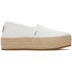 Valencia Damen Canvas-Plateauschuhe, Weiß (White)