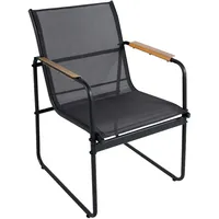 Mojawo Gartenstuhl 61 x 52,5 x 82 cm schwarz
