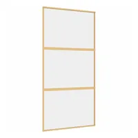 vidaXL Schiebetür Golden 102,5x205 cm ESG-Klarglas und Aluminium