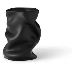 Audo - Collapse Vase, H 20 cm, schwarz