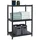shelfr Schwerlastregal Metall 61x41x90 cm schwarz mit 3 Ebenen