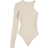 URBAN CLASSICS Ladies Organic Stretch Asymmetric Body in Beige, Größe XL