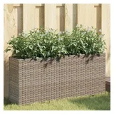vidaXL Pflanzkübel mit 2 Töpfen 90 x 20 x 40 cm Grau