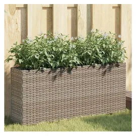 vidaXL Pflanzkübel mit 2 Töpfen 90 x 20 x 40 cm Grau
