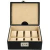 Uhrenbox WINDROSE Beluga, 803860.08, schwarz (schwarz, beige), Aufbewahrungsboxen, Damen, B/H/T: 19,5cm x 8,5cm x 15,5cm, Uhrenaufbewahrung, Uhrenetui, Uhrenzubehör, Platz für 8 Armbanduhren, B:19,5cm H:8,5cm T:15,5cm