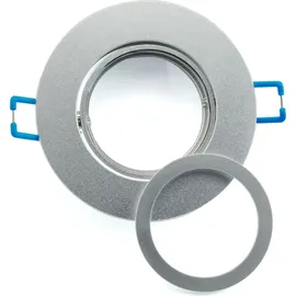 Energmix Einbaurahmen 4 Stück schwenkbar Aluminium Silber gebürstet