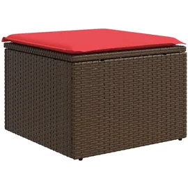 vidaXL 9-teiliges Gartensofa-Set mit Kissen, braun, Polyrattan