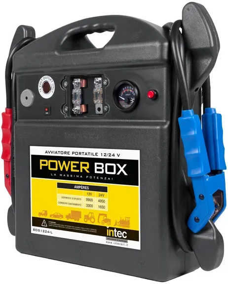 Intec BOS1224-LS - Professionelles tragbares batteriebetriebenes Starthilfegerät - 12/24V - 9900A