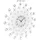 Relaxdays Wanduhr Diamant 50 cm 50 schwarz/silber