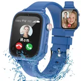 4G Smartwatch Kinder mit GPS und Telefon, Videoanrufen, SOS, Schulmodus, Anruffunktion, Wasserdicht, WLAN, Spiele, Musik, Kamera, Kinder Smartwatch zum Telefonieren für 4–16 Jungen und Mädchen