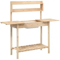 vidaXL Pflanztisch mit Waschbecken 147,5 x 44 x 139,5 cm
