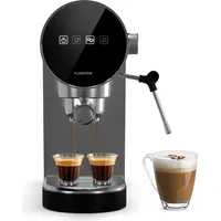 Klarstein Espresso Siebträgermaschine mit Milchaufschäumer, 0,9L Retro Mini-Espressomaschine mit Siebträger, 1360 Watt Kaffeemaschine Klein, Kaf...