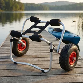 [in.tec] Kajakwagen Drau 72 x 31 x 44 cm Aluminium Silberfarben