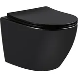 Bäder Boutique BB Wand-WC mit WC-Sitz Schwarz matt
