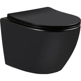 Bäder Boutique BB Wand-WC mit WC-Sitz Schwarz matt