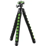 Walimex Mantona kaleido Flex leichtes Flex Stativ (mit hochwertigem 360° Kugelkopf, geeignet für Digital und Videokameras, Smartphones und Action Cams) lime green,