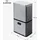 Klarstein Touchless Sensor-Mülleimer - 56L Küchen-Abfalleimer mit Bewegungssensor, 3-in-1-Mülleimer, Trennsystem, Soft-Close, Edelstahl, hygienisch - Silber