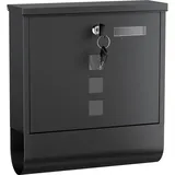 Wiltec Briefkasten schwarz inkl. Zeitungsfach