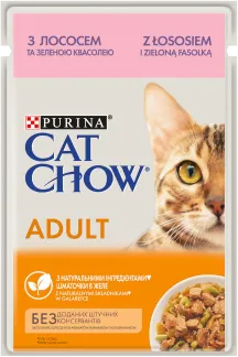 PURINA Katzenfutter Adult Lachs & Grüne Bohnen 85g Beutel (Rabatt für Stammkunden 3%)