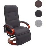 Mendler Relaxliege Arles II, Relaxsessel Massagesessel, MIT Massage Stoff/Textil ~ dunkelgrau