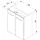 Fackelmann Waschbeckenunterschrank Milano 52 x 61 x 27,5 cm Braun/Weiß