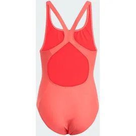 adidas Kinder, Schwimmanzug 3-Streifen C-Back Kids Badeanzug - Semi Lucid Red / White - 164