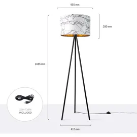 Paco Home Trina Kraft 148,5cm Grau/Weiß