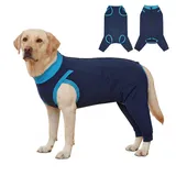 Hundebody Nach Op Hündin Rüde Mit Reißverschluss,Op Body Hund Kastration Hunde Body Operation Mit Beinen,Medical Pet Shirt Hund für Kastrationsbody,Leckschutz Hinterbein (XL)