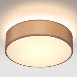 Deckenlampe Taupe Stoff Ø38cm