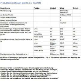 AEG TII84B10FZ Induktionskochfeld,