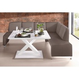 exxpo - sofa fashion Intenso 157 x 91 x 244 cm Luxus-Microfaser langer Schenkel links taupe