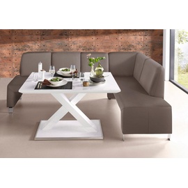 exxpo - sofa fashion Intenso 157 x 91 x 244 cm Luxus-Microfaser langer Schenkel links taupe