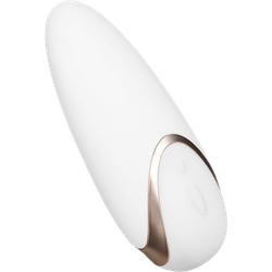 Auflegevibrator mit Silikon-Button, 11 cm, weiß | rosegold