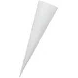 Adina Schultüten - Rohling weiß, 70cm rund ohne Verschluss, Stabiler Karton 1 Stück